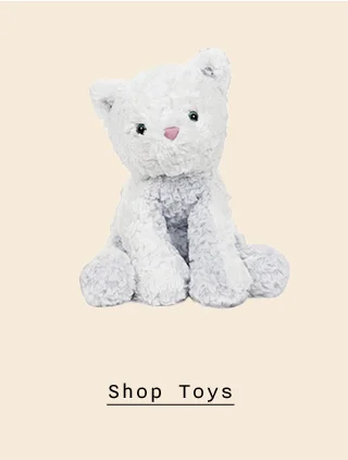 A cat stuffed animal.