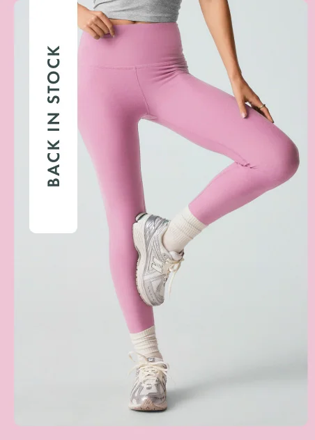 Spacedye Caught In The Midi High Waisted Legging in Pink Haze Heather