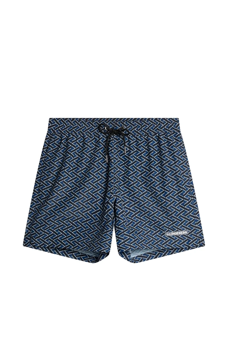 Image of Banks Ladder Print shorts / Ladder Estate Navy S