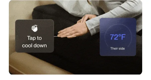 Change your temperature, snooze your alarm and go to preferred sleeping positions simply by tapping the side of your Pod