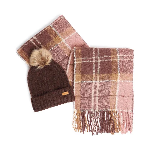 Barbour Saltburn Beanie & Scarf Set