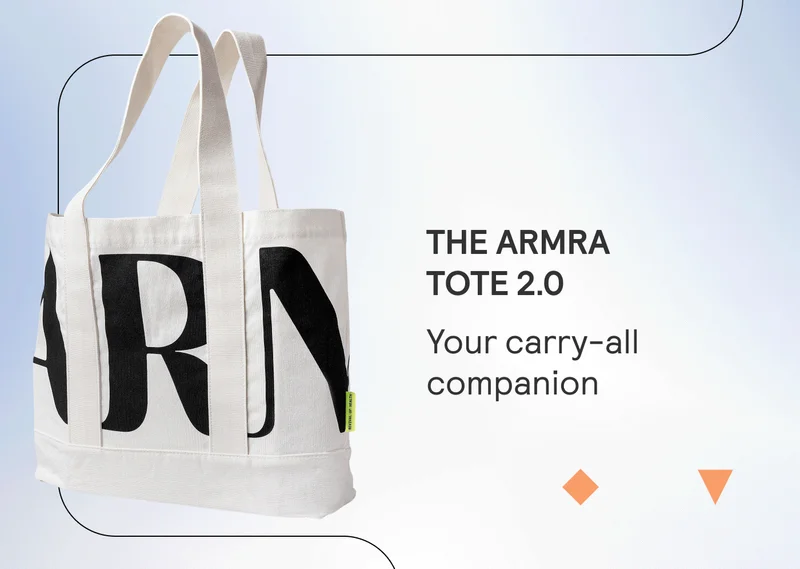 THE ARMRA TOTE 2.0. Your carry-all companion.