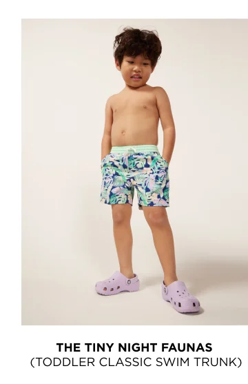 Toddler Classic Swim Trunk: The Tiny Night Faunas