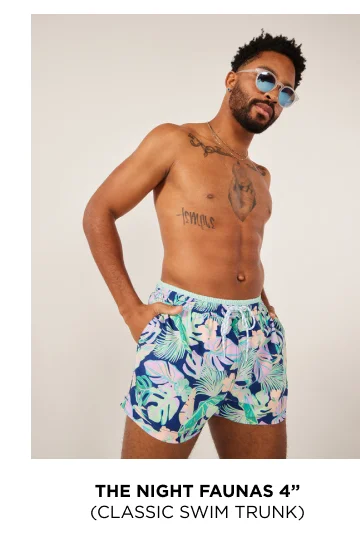 Classic Swim Trunk: The Night Faunas 4"
