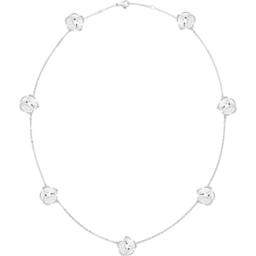 OMEGA Flower Necklace, 18k white gold, mother‑of‑pearl