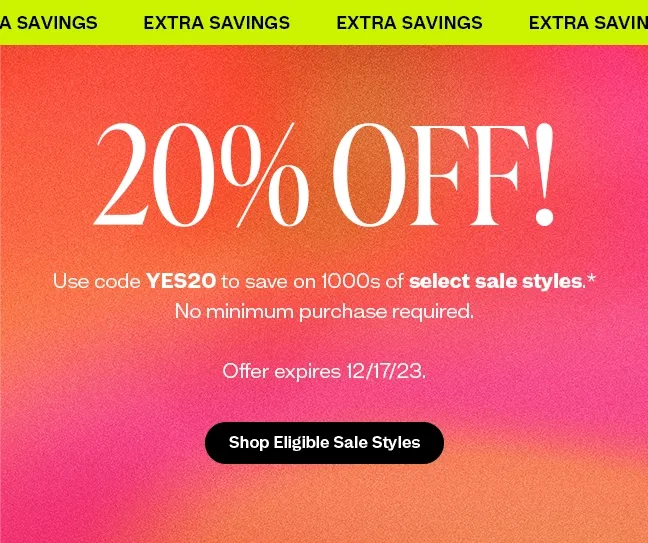 Shop Zappos 20% off Sale Now