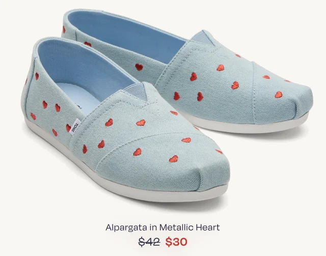 Denim Embroidered Hearts - Image