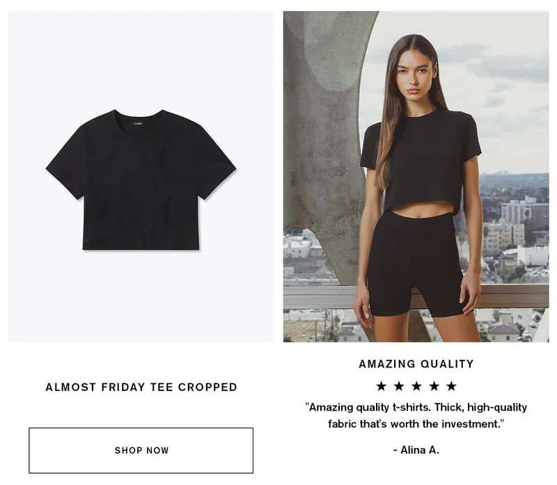 Almost Friday Tee Cropped