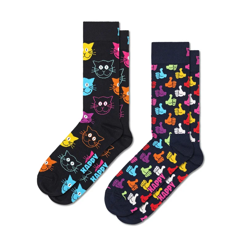 2-Pack Mixed Cat Socks