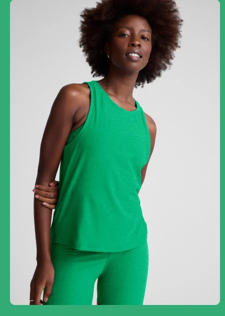 Featherweight Rebalance Tank in Green Grass Heather