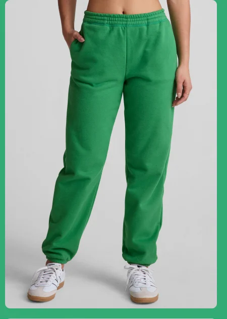 LuxeFleece Sweatpant in Home Court Green