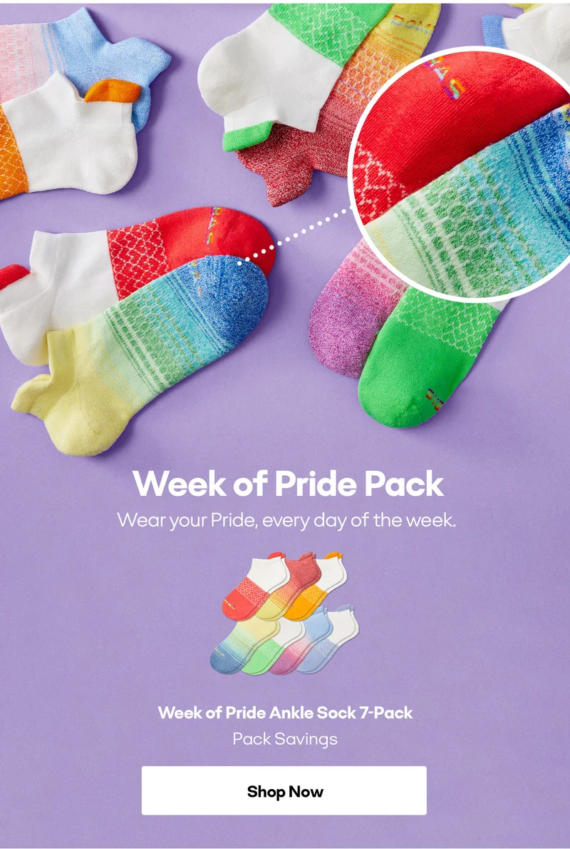 Week of Pride Pack Wear your Pride, every day of the week. Week of Pride Ankle Sock 7-Pack Pack Savings. Shop Now