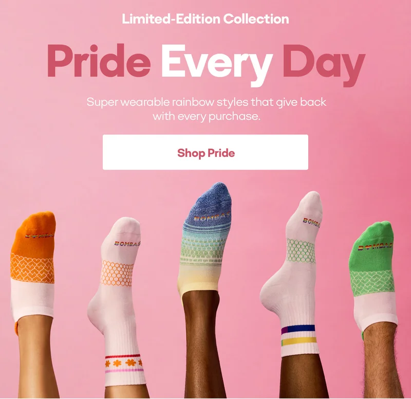 Limited-Edition Collection. Pride Every Day. Super wearable rainbow styles that give back with every purchase. Shop Pride