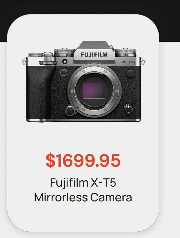 $1699.95 Fujifilm X-T5 Mirrorless Camera