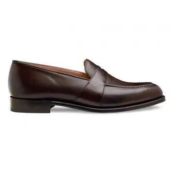 Gracechurch Penny Loafer in Dark Brown Calf Leather