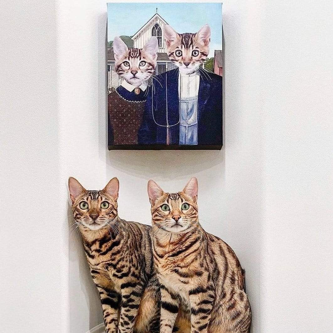 Image of The American Gothic - Custom Pet Canvas