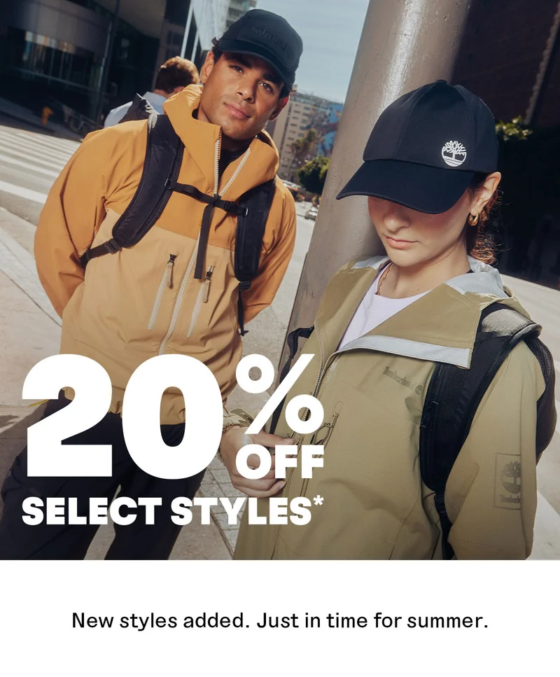 20% off select styles*. New styles added. Just in time for summer.