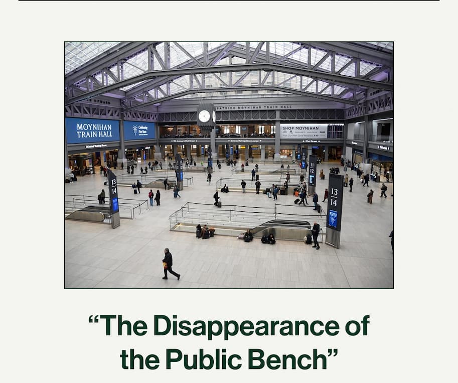 The Disappearance of the Public Bench