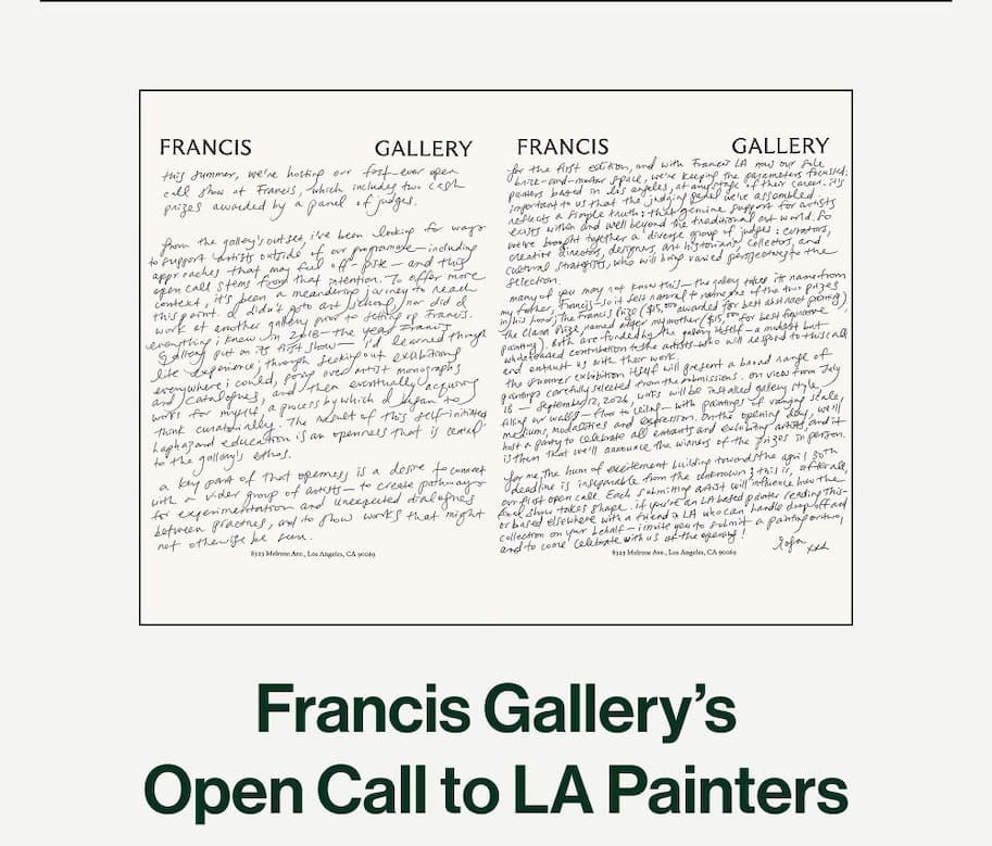 Francis Gallery's Open Call to LA Painters