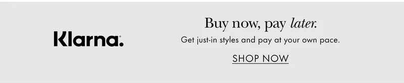klarna. Buy now, pay later.