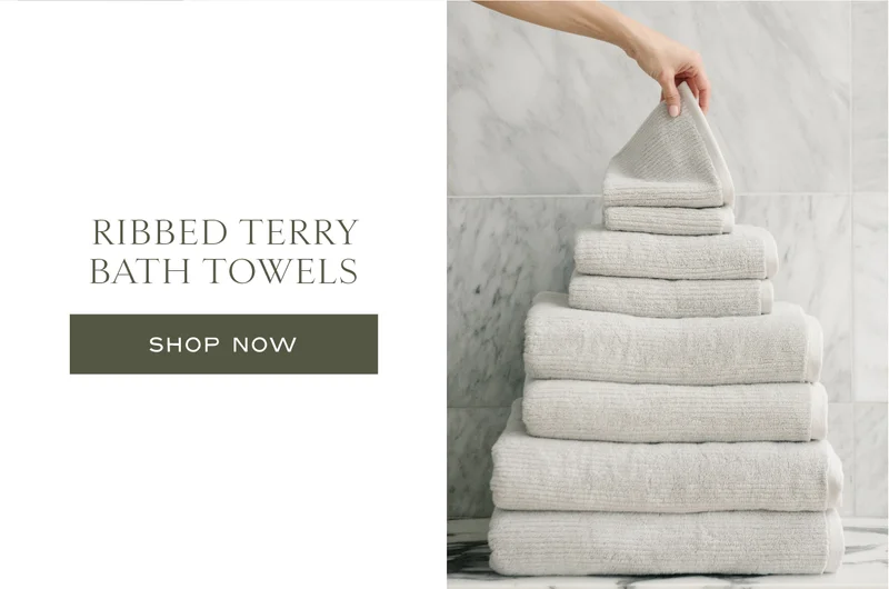 Shop The Ribbed Terry Bath Towels