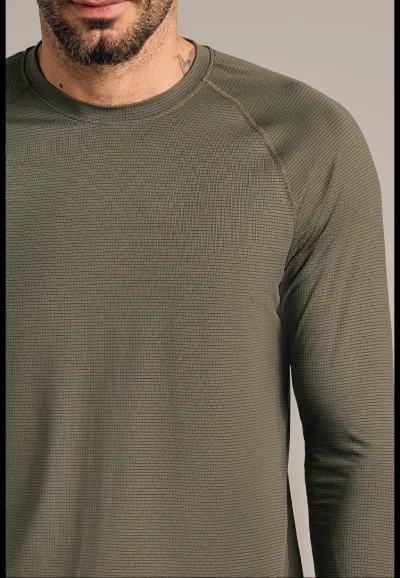Kelp Long Sleeve Active Mesh Crew