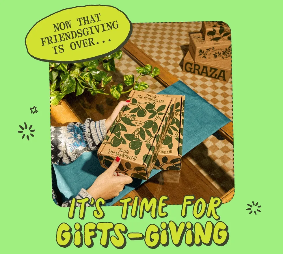 Now that the month of Friendsgiving is over... it's time for Gifts-giving! (see what we did there??)