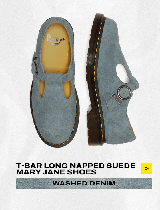 T-Bar Suede Mary Jane Shoes