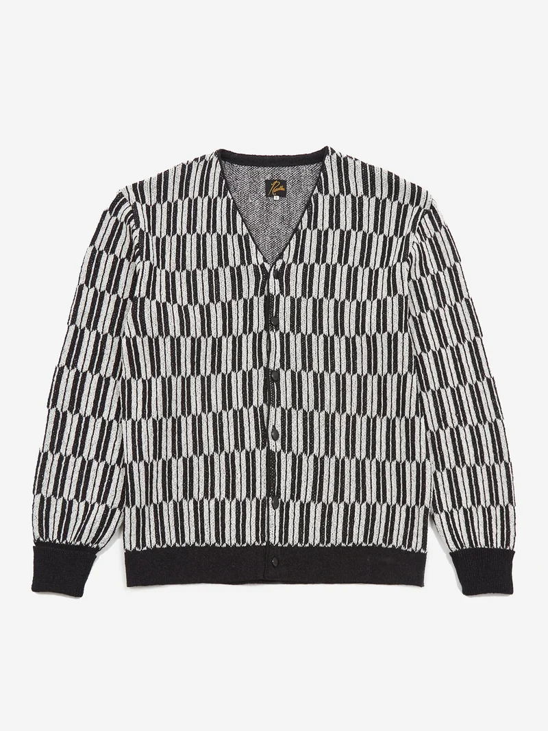 Image of Needles V Neck Cardigan - Arrow Black