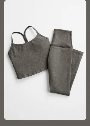 Spacedye Caught In The Midi High Waisted Legging in True Gray Heather