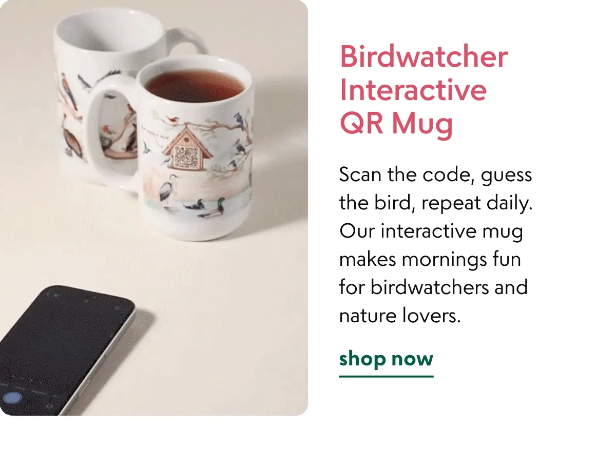 Birdwatcher Interactive QR Mug