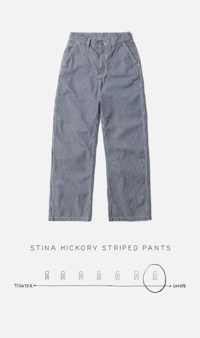 Stina Hickory Striped Pants Blue/Offwhite
