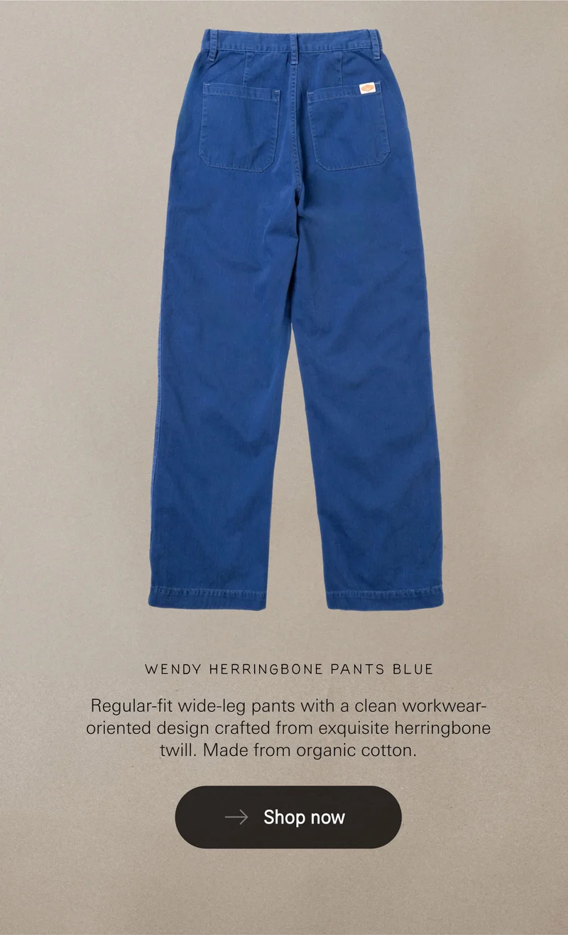 Wendy Herringbone Pants Blue