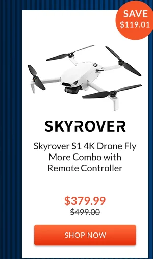 Skyrover S1 4K Drone Fly More Combo with Remote Controller