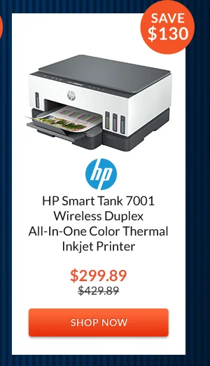 HP Smart Tank 7001 Wireless Duplex All-In-One Color Thermal Inkjet Printer