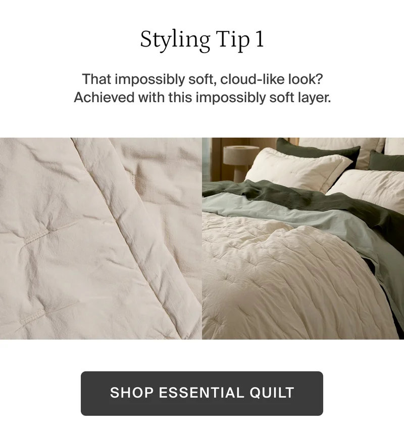 Impossibly soft, cloud-like layer. Shop essential cotton quilt.