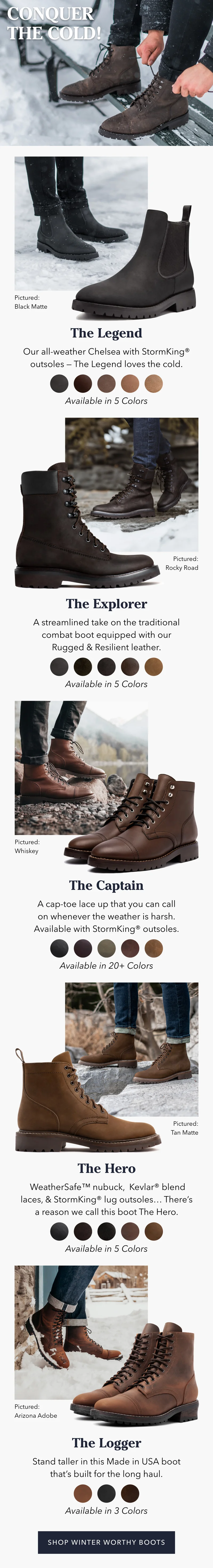 Conquer the cold with these winter ready boots!