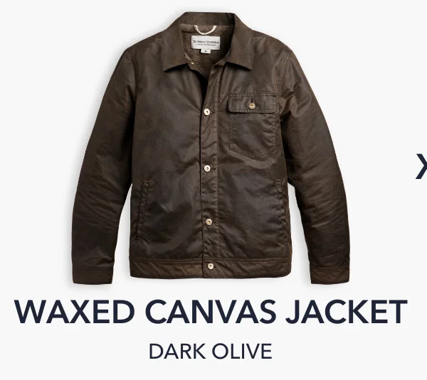 Waxed Canvas Jacket Dark Olive