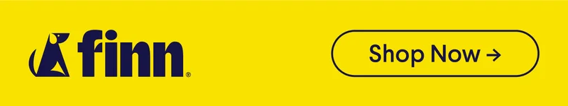 Finn Logo with "Shop Now" CTA