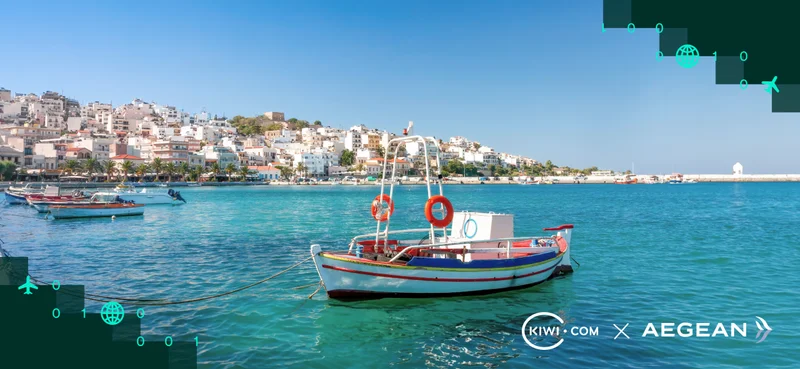 A serene harbor scene in Greece
