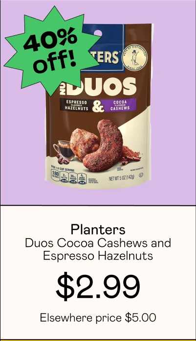 Duos Cocoa Cashews and Espresso Hazelnuts