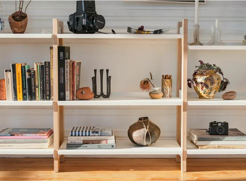 Pictured: The Shelving System in White/Ash.