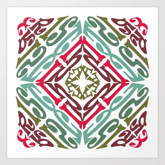 KALEIDOSCOPE NAMES Art Print Art Print