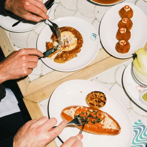 A table of mixed plates and meals