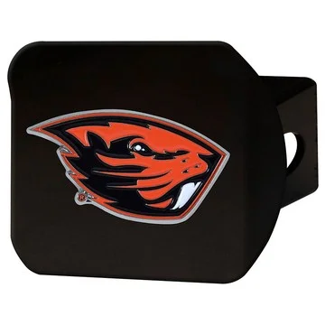 NCAA Black Metal Hitch Cover with 3D Color Emblem