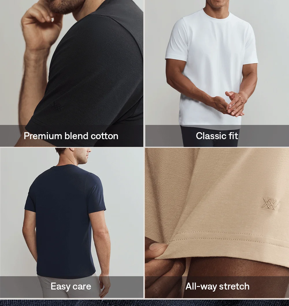 Premium blend cotton, Classic Fit, Easy care, All-way stretch