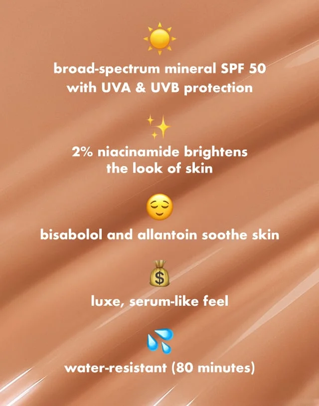 broad-spectrum mineral SPF 50with UVA & UVB protection