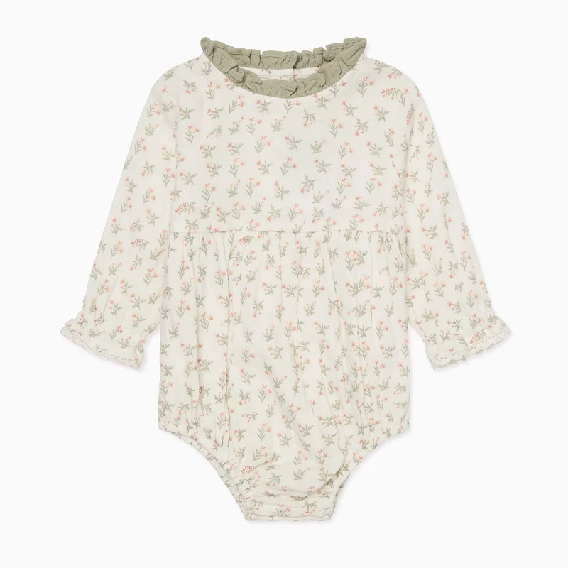 Image of Floral Muslin Bloomer Bodysuit