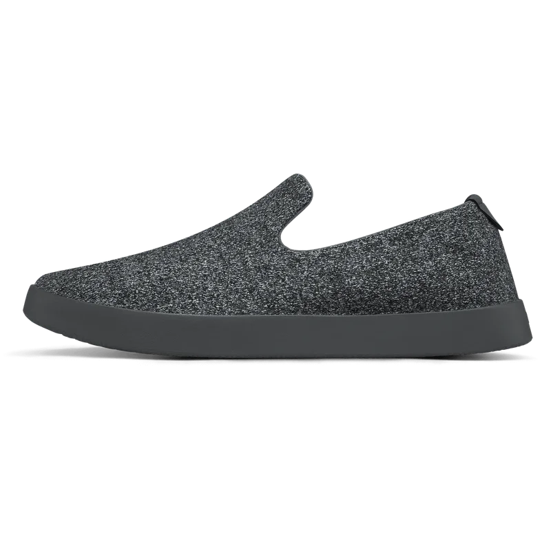 Men's Wool Loungers - Natural Grey (Dark Grey Sole)
