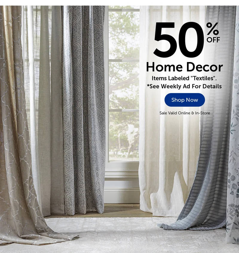 50% Off Home Decor - Items Labeled Textiles